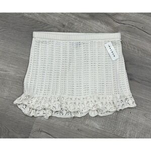 NEW PACSUN Beverly & Beck Crochet Ruffle Mini Skirt boho Swim coverup medium